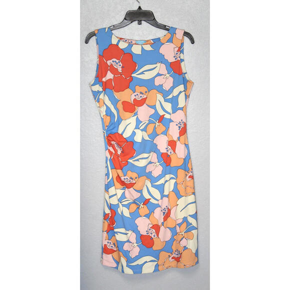 J. McLaughlin Dresses & Skirts - J. McLaughlin Sleeveless Catalina Cloth Floral Faux Wrap Dress Women's Medium